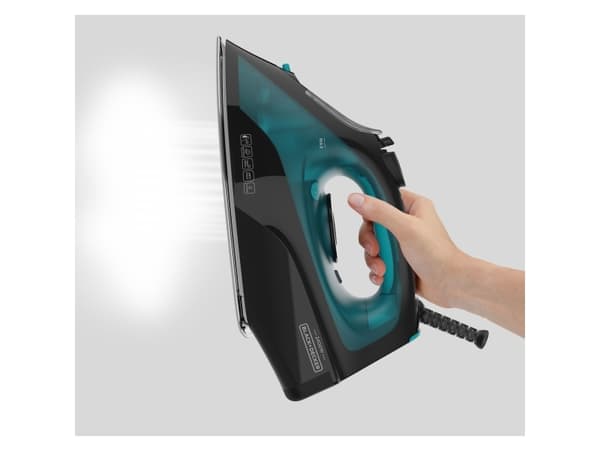 Black &amp; Decker BXIR2403E, Kuiva- ja höyrysilitysrauta, Keraaminen silityslevy, 150 g/min, Musta, Vihreä, 45 g/min, 0,5 L
