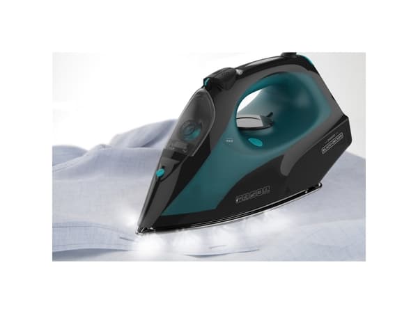 Black &amp; Decker BXIR2403E, Kuiva- ja höyrysilitysrauta, Keraaminen silityslevy, 150 g/min, Musta, Vihreä, 45 g/min, 0,5 L