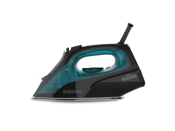 Black &amp; Decker BXIR2403E, Kuiva- ja höyrysilitysrauta, Keraaminen silityslevy, 150 g/min, Musta, Vihreä, 45 g/min, 0,5 L