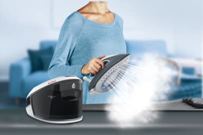 Tefal SV8020E1, 450 g/min, Durilium AirGlide soleplate, 1,8 L, 120 g/min, Harmaa, Valkoinen, irrotettava