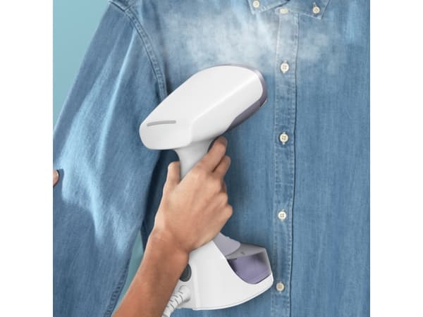 Tefal Access Steam Easy DT7151, Håndholdt, 0,15 l, 0,25 min, Grå, Hvit, Knapper, Håndbryter