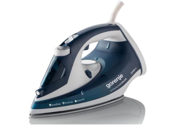 Gorenje SIH2200TQC, Dampstrykejern, Keramisk strykesåle, 2,5 m, 90 g/min, Blå, 30 g/min