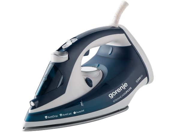 Gorenje SIH2200TQC, Höyrysilitysrauta, Keraaminen pohjalevy, 2,5 m, 90 g/min, Sininen, 30 g/min
