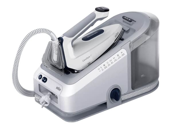 Braun CareStyle 7 IS 7262 - Strykjärn med separat ånggenerator med automatisk avstängning - sula EloxalPlus FreeGlide 3D - 2700 W - vit / grå
