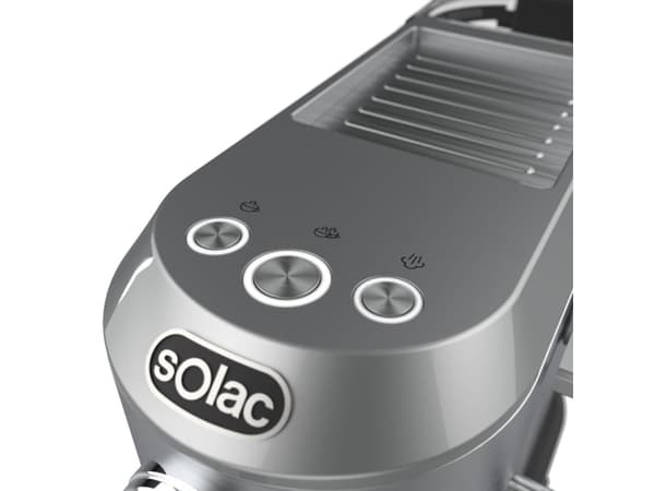 Solac Taste Slim Pro, Espressomaskin, 1 l, Malt kaffe, 1350 W, Rustfritt stål