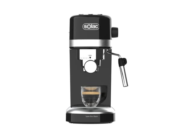 Solac Taste Slim Black, Espressomaskin, 1,4 l, Malt kaffe, 1350 W, Sort