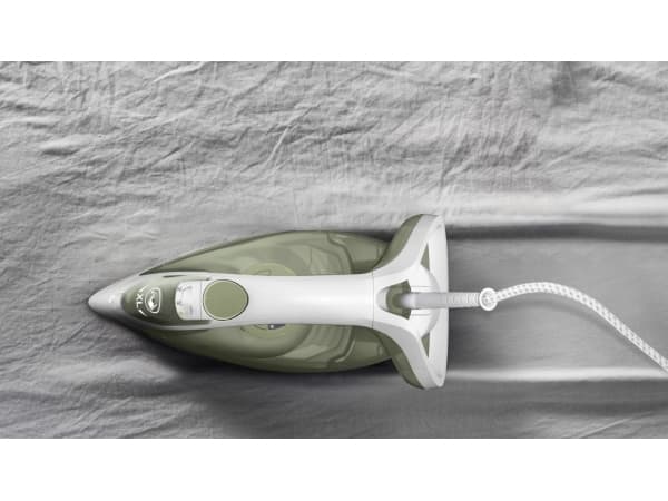 Tefal Easygliss Eco FV5781, Torr & Ångstrykjärn, Durilium Airglide-sulplatta, 2 m, 260 g/min, Vit, Grön, 50 g/min