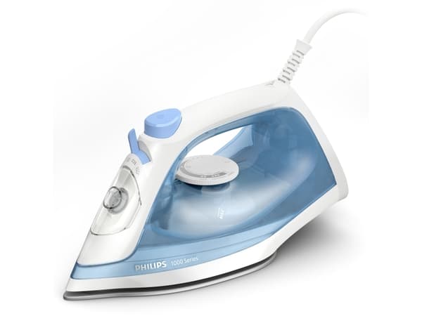 Philips 1000 series DST1030/20, Höyrysilitysrauta, Tarttumaton pohjalevy, 1,6 m, 90 g/min, Sininen, Valkoinen, 20 g/min