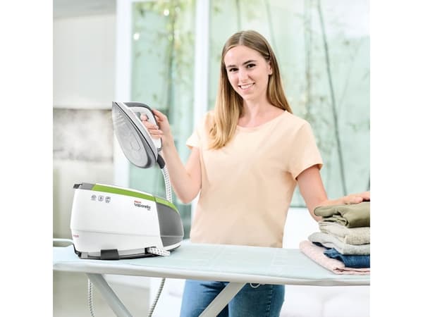 Polti Vaporella Next VN18.45, 2200 W, 430 g/min, Aluminium strykesåle, 6,7 stang, 1,3 l, Grønn, Grå, Hvit