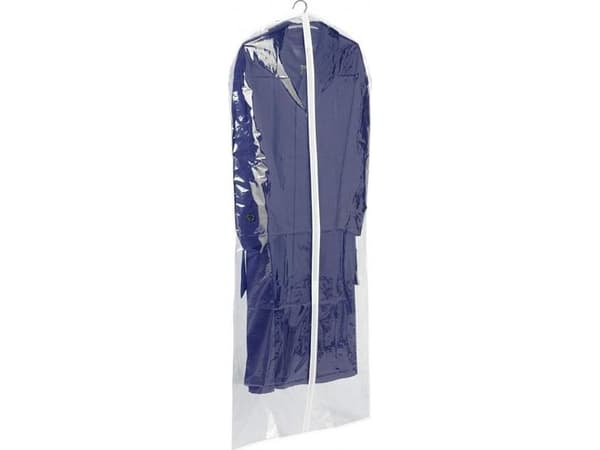 WENKO 3792710100, Myk klesoppbevaringsbag, Gjennomsiktig, Hvit, Polyetylen-vinylacetat (PEVA), Glidelås, 60 cm, 150 cm