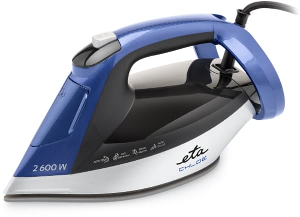 ETA-höyrysilitysrauta | ETA227690000 Chloe | Höyrysilitysrauta | 2600 W | Vesisäiliön kapasiteetti 350 ml | Jatkuva höyry 40 g/min | Hopea/sininen |