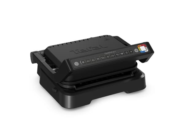 Tefal OptiGrill 2in1 GC7728, Sort, Rektangulær, Knapper, 600 cm², 1 zone(s), Hengslet Lokk