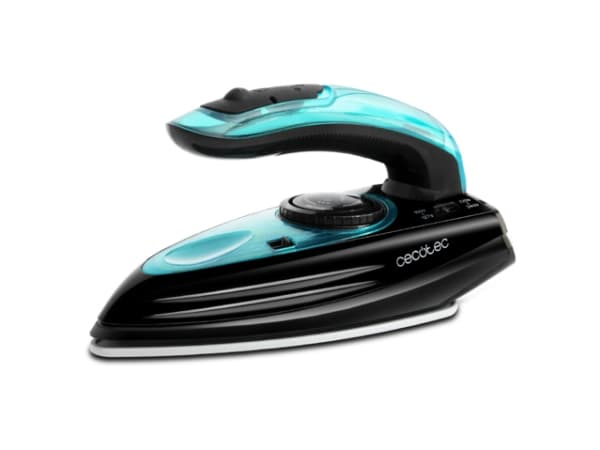 Cecotec GoForce 8000 Folding Titanium, Kuiva- & höyrysilitysrauta, Titaanipohjalevy, 1,9 m, 53 g/min, Musta, Sininen, 15 g/min