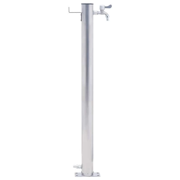 vidaXL Hagevannsøyle 40 cm rustfritt stål rund