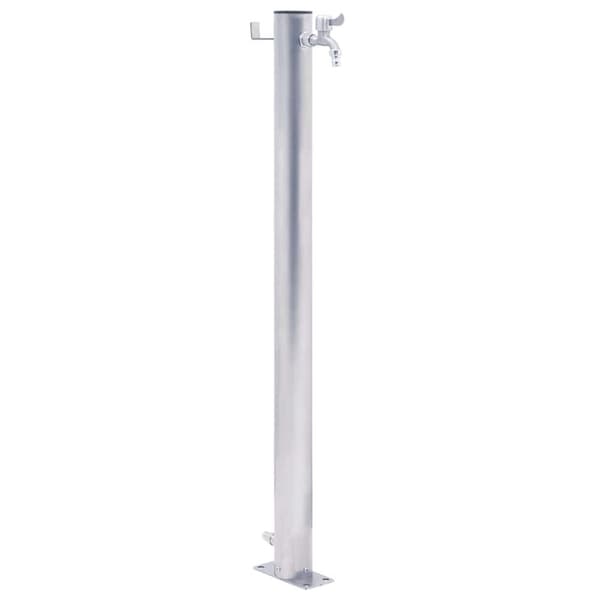 vidaXL Hagevannsøyle 40 cm rustfritt stål rund
