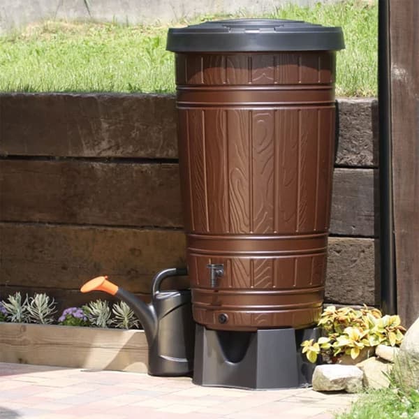 Prosperplast Regnvandsbeholder 265l Woodcan Collection 64.8x64.8x112.8 Cm Sort