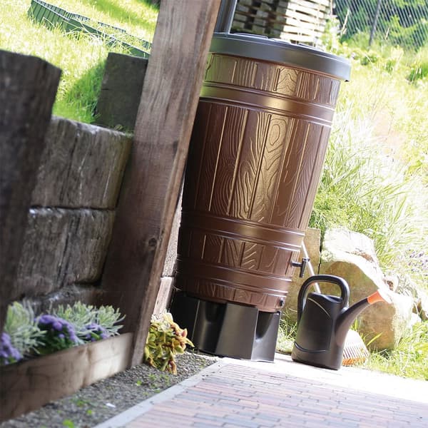Prosperplast Regnvandsbeholder 265l Woodcan Collection 64.8x64.8x112.8 Cm Sort