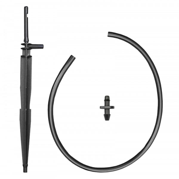 Set med 25 produkter. Pildrypper, rett med adapter og 50cm rør, 2,2l/t