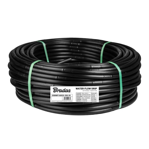 Droppslang 16 / 0,9mm / 33cm / 2l/h / 50m VATTENFLÖDE DROPPE