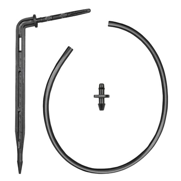 50 tuotteen paketti. Arrow dripper, bent with adaptor and 50cm tube