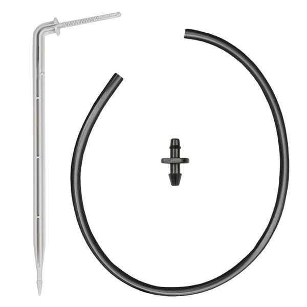 Set med 10 produkter. Long angled arrow dripper 2,2l/h with adapter and hose 50cm