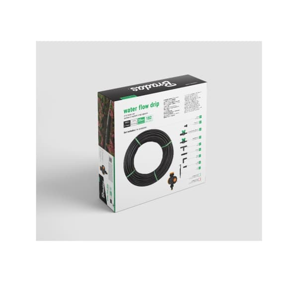 Sett med WATER FLOW DRIP-slange - 100m med timer