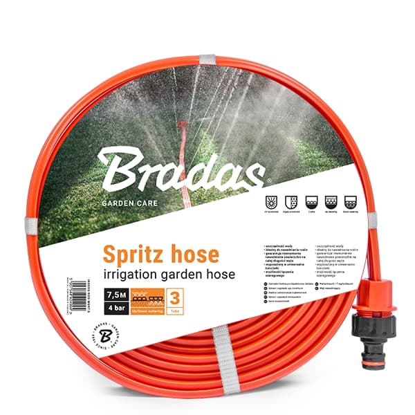 3 tuotteen paketti. Kastelusarja ,,SPRITZ HOSE" 1/2" - 7,5m