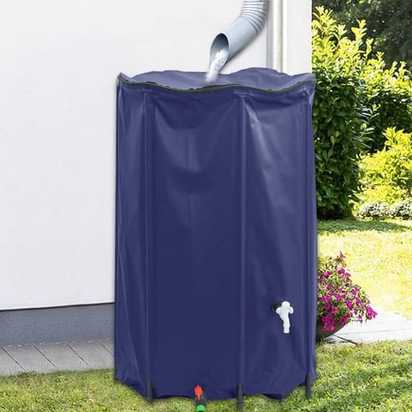 vidaXL Taitettava vesisäiliö hanalla 1000 l PVC