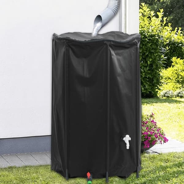 vidaXL Taitettava vesisäiliö hanalla 1000 l PVC