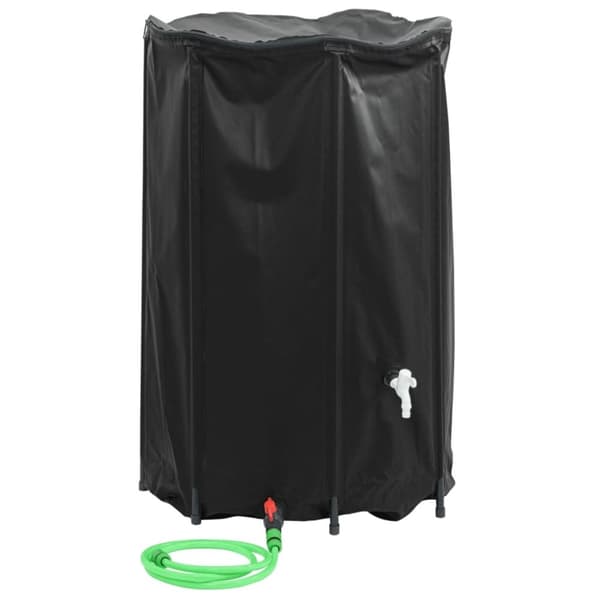 vidaXL Taitettava vesisäiliö hanalla 1000 l PVC