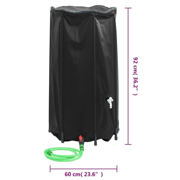 Vattentank med kran vikbar 250 L PVC