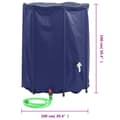 Miniatyrbild 9 av 10: Vattentank med kran vikbar 750 L PVC