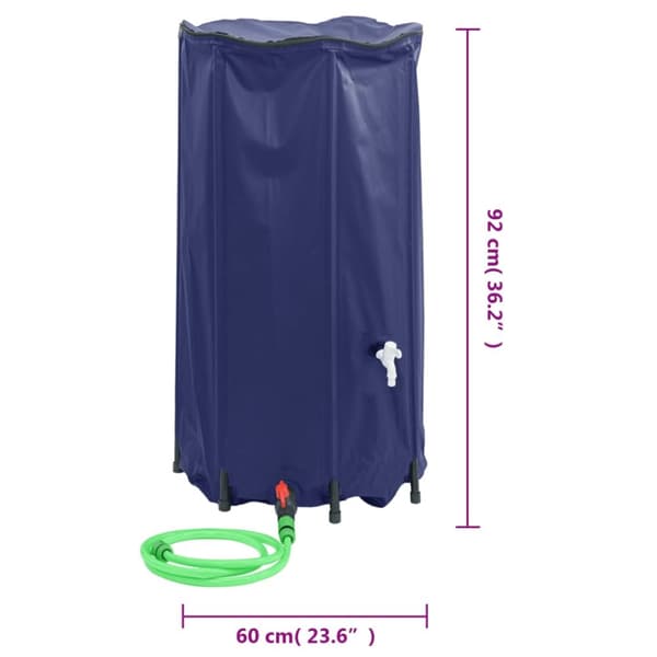 Vattentank med kran vikbar 250 L PVC