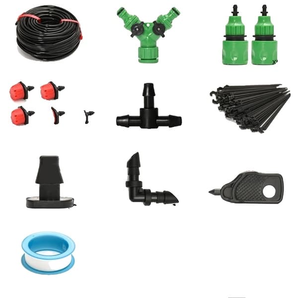 Dryp Irrigationsystem, Justerbare Dryppere, Mikro Havevanding, 80M SLANGE 60M KIT
