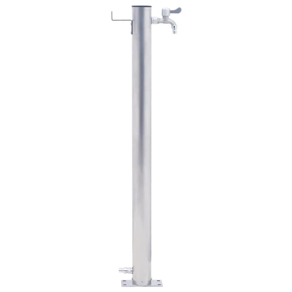 The Living Store vandsøjle 60 cm rund rustfrit stål -  Vandingsartikler