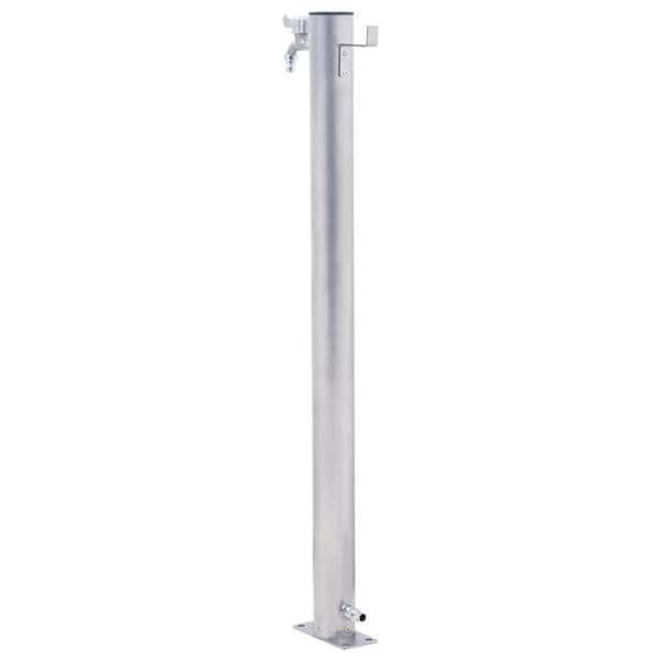 The Living Store Vattenpost 80 cm rostfritt stål rund -  Bevattning