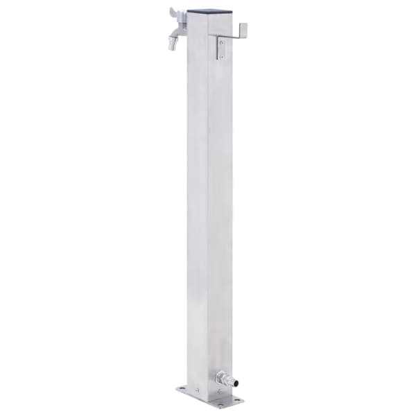 The Living Store vandsøjle 80 cm firkantet rustfrit stål - Vandingsartikler