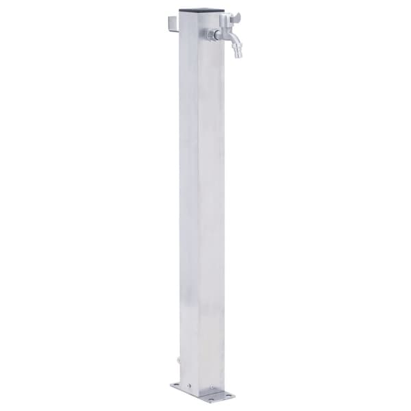 The Living Store vandsøjle 80 cm firkantet rustfrit stål - Vandingsartikler