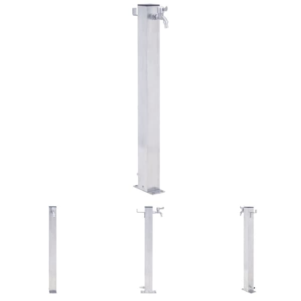 The Living Store vandsøjle 80 cm firkantet rustfrit stål - Vandingsartikler
