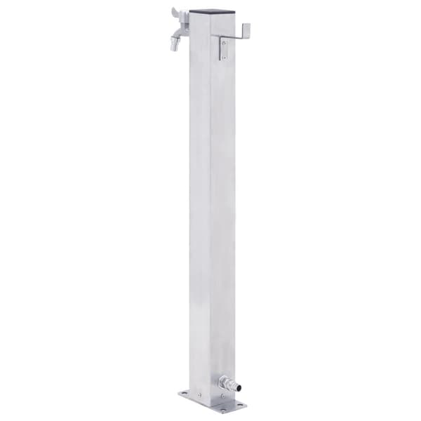The Living Store Vattenpost 60 cm rostfritt stål fyrkantig -  Bevattning