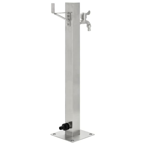 The Living Store Puutarhan hanapylväs neliskulmainen ruostumaton teräs 65 cm - Kastelu