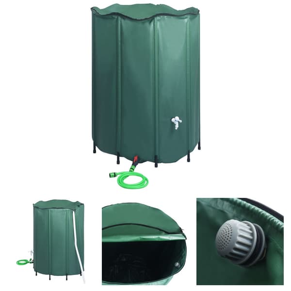 The Living Store Regntunna hopfällbar med kran 1250 L -  Bevattning