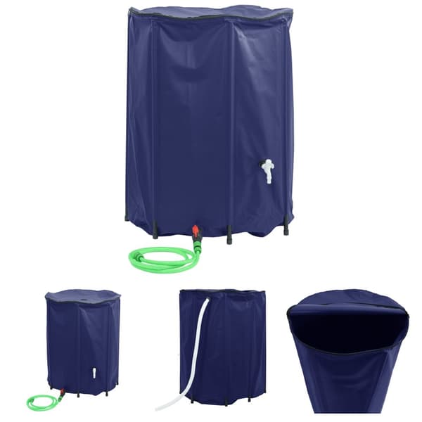 The Living Store Vattentank med kran vikbar 1350 L PVC -  Bevattning