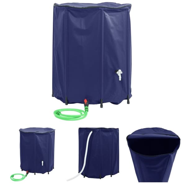 The Living Store Vattentank med kran vikbar 1250 L PVC -  Bevattning