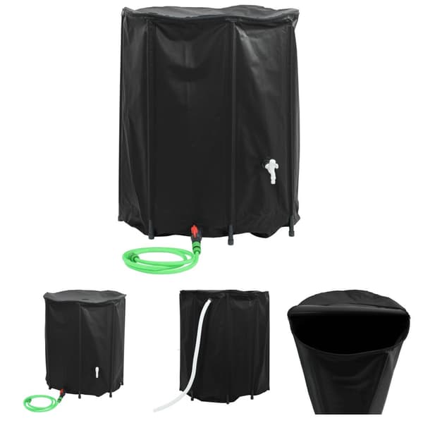 The Living Store Vattentank med kran vikbar 1250 L PVC -  Bevattning