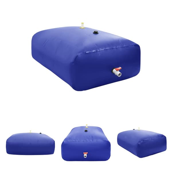 The Living Store vandtank med hane sammenfoldelig 2100 l PVC -  Vandingsartikler