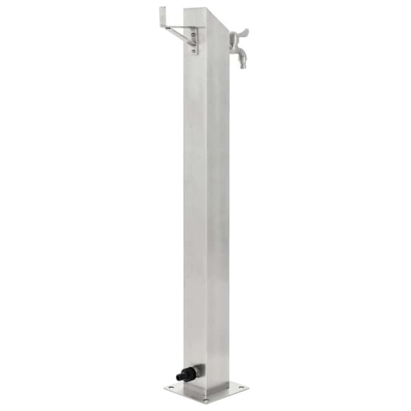 Bevattning - Living Vattenpost för trädgården 95 cm rostfritt stål fyrkantig
