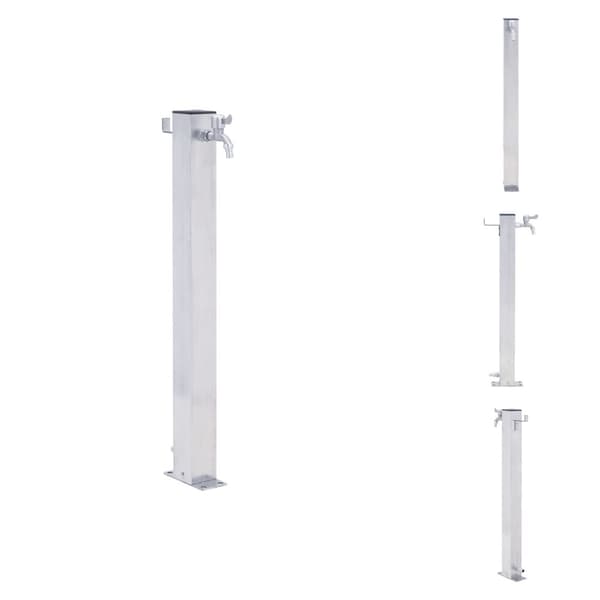 Kastelu - Living Puutarhan vesipylväs 60 cm ruostumaton teräs neliskulmainen