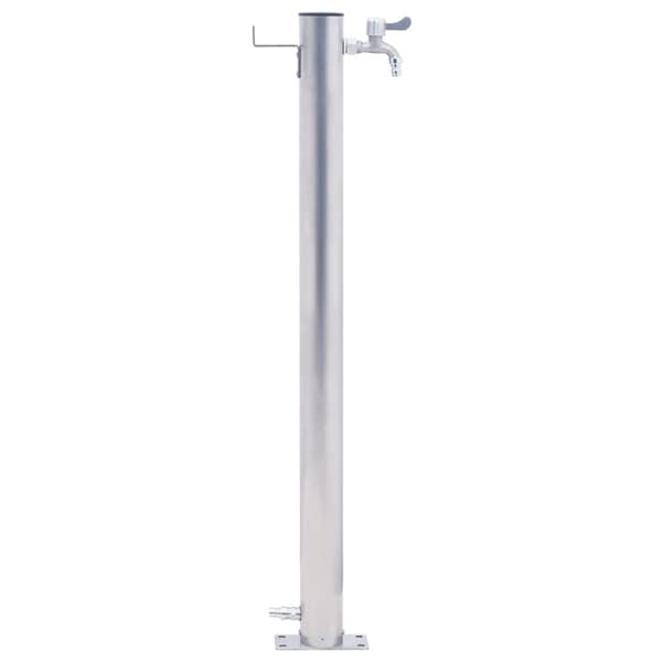 Vandsøjle 100 cm rund rustfrit stål - Vandsøjle - Vandsøjler - Home & Living