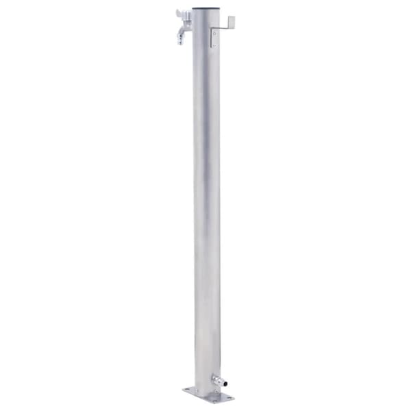 Vandsøjle 100 cm rund rustfrit stål - Vandsøjle - Vandsøjler - Home & Living